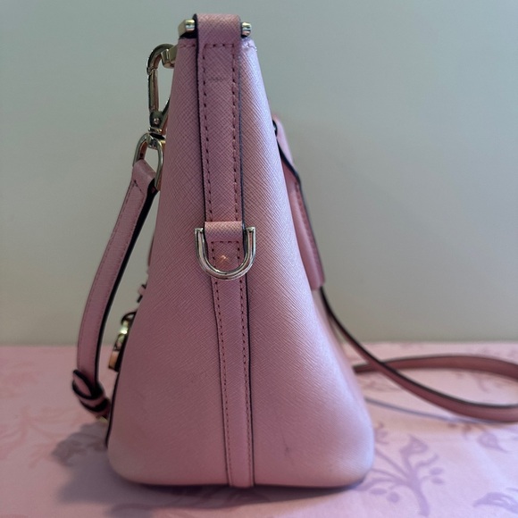 Michael Kors Greenwich Leather Large Shoulder Bag, pink blossom - Picture 10 of 12